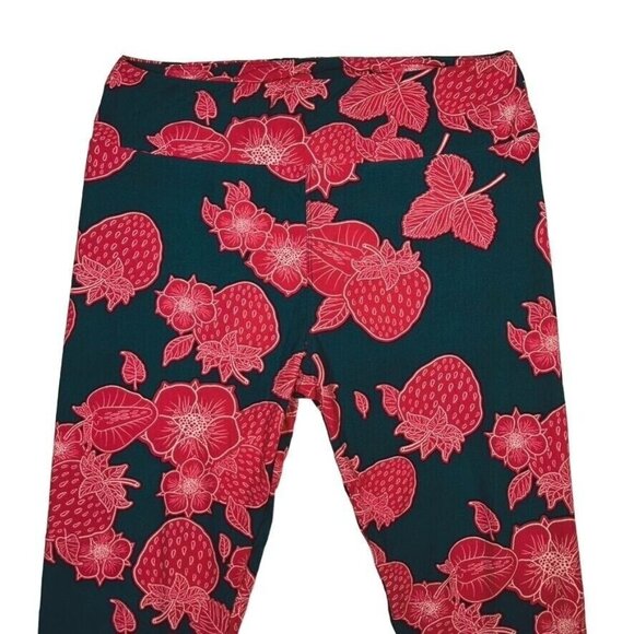 LuLaRoe Bright Strawberry Tall & Curvy Leggings TC Unicorn LLR Super Cute - Picture 2 of 6